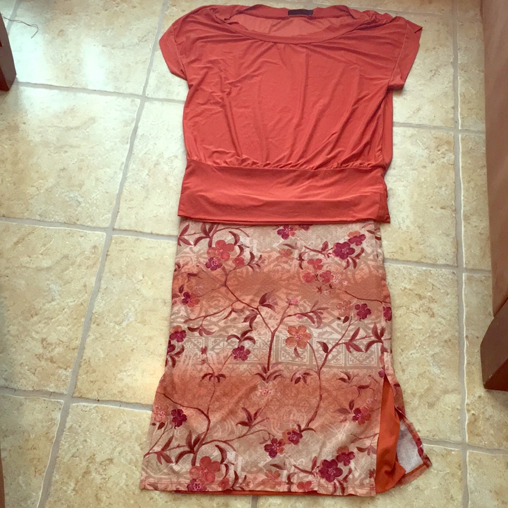 Blouson top orange size M